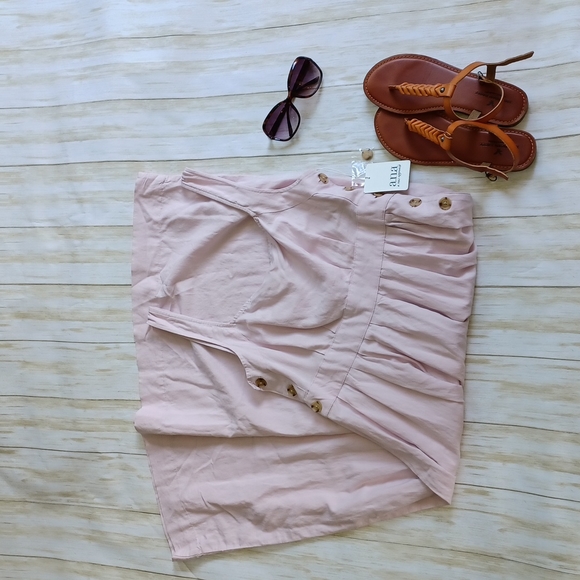 a.n.a Dresses & Skirts - Light purple Midi dress with brown accent buttons.